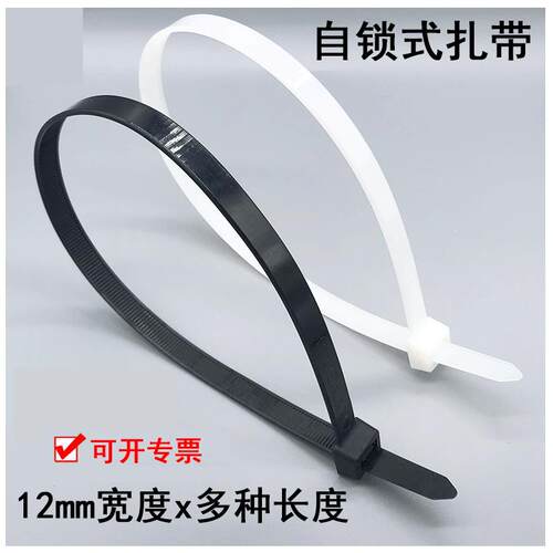 自锁式加粗加厚大长尼龙12*500*600*650*760塑料强拉力束线捆扎带