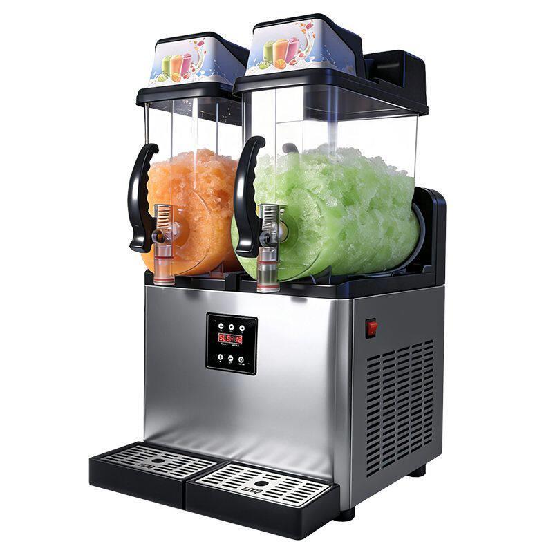 雪融机商用大容量果汁机自助火锅店饮料机冷饮机三缸雪泥冰沙机