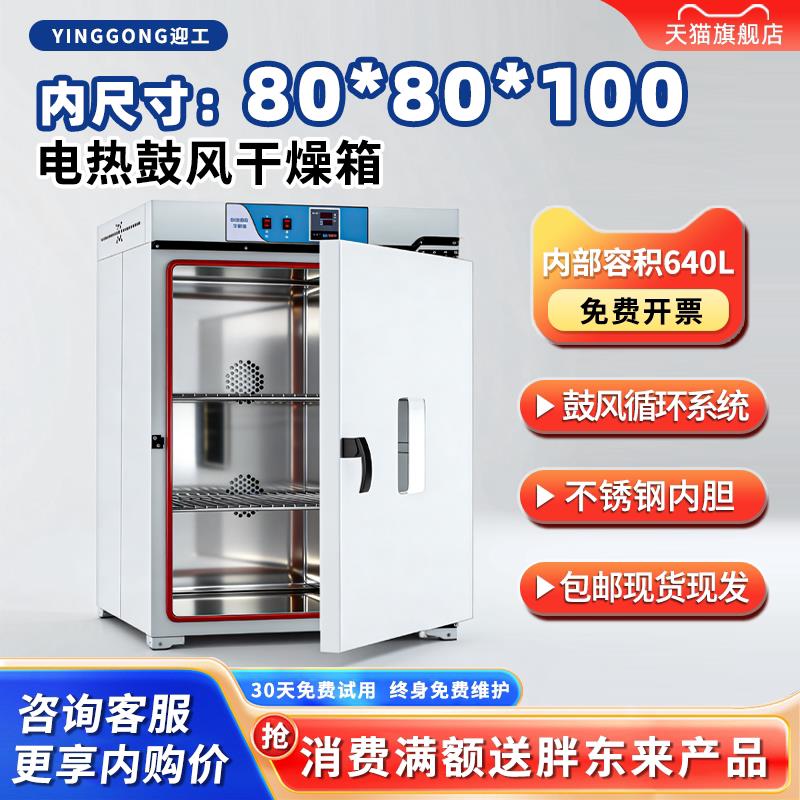 640L电热恒温鼓风干燥箱实验室中小型烤箱高温烘箱101-4型烘干箱