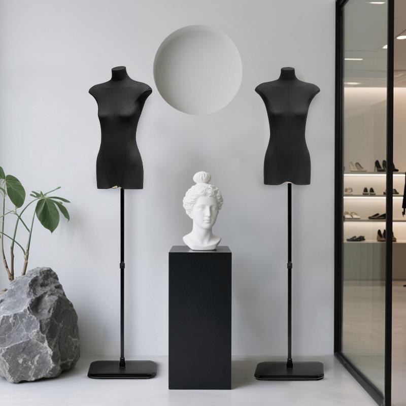 服装店模特道具黑色半身扁身平胸韩版女装橱窗陈列假人偶展示架子