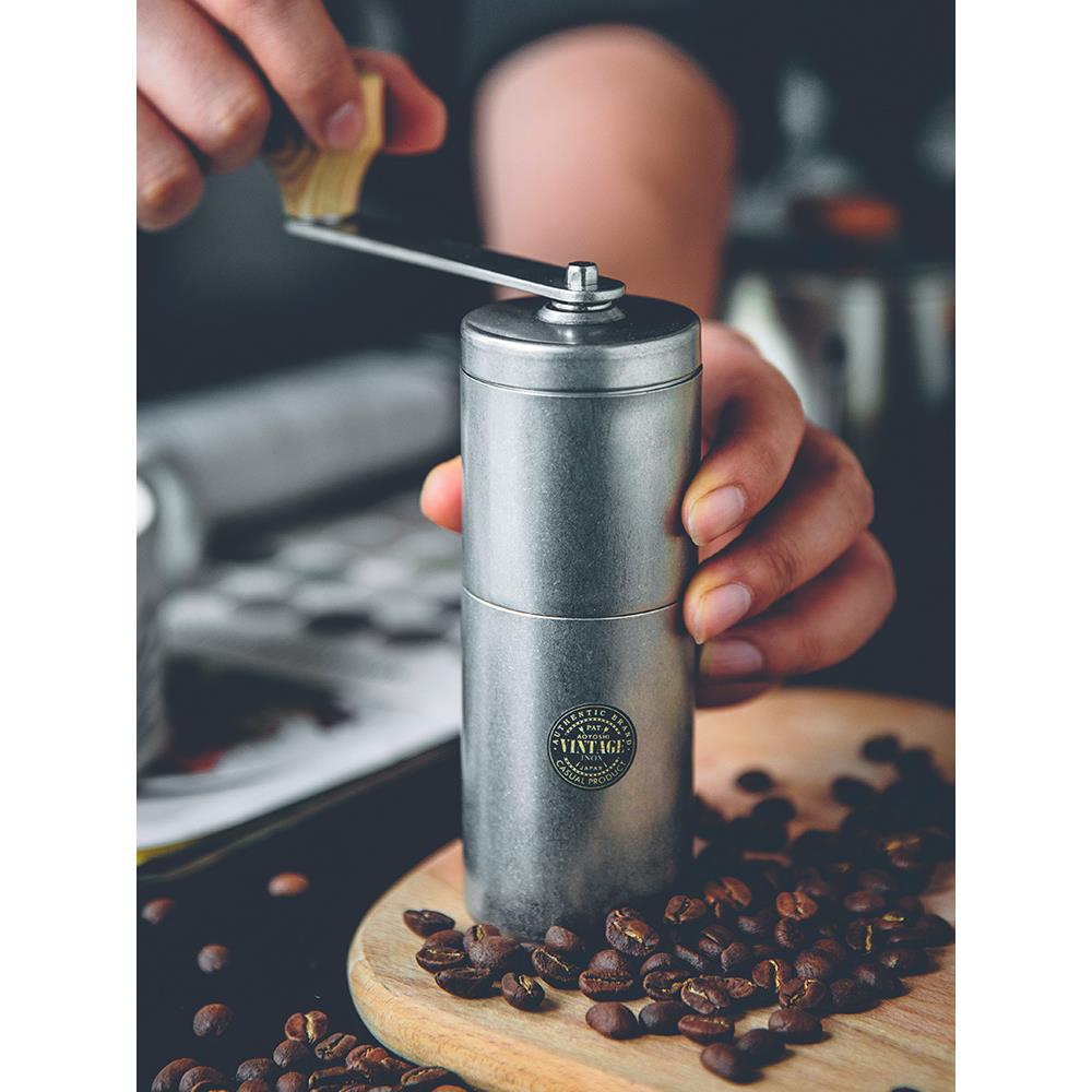 日本进口青芳制作所覆古手动咖啡豆研磨机可调节手摇磨豆机磨粉器