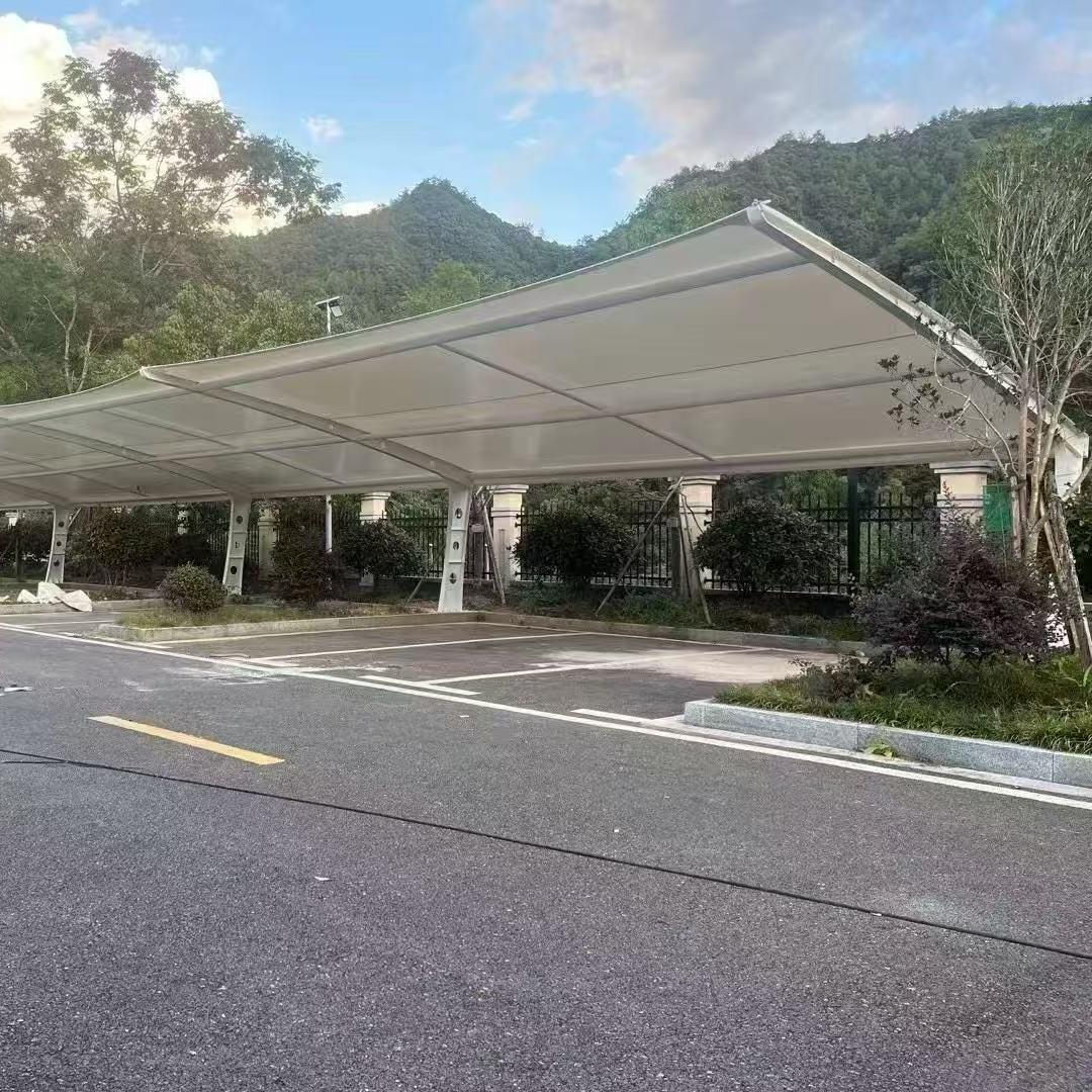 膜结构停车棚汽车棚景观棚电动车自行车遮阳雨棚厂家直销 - 封面