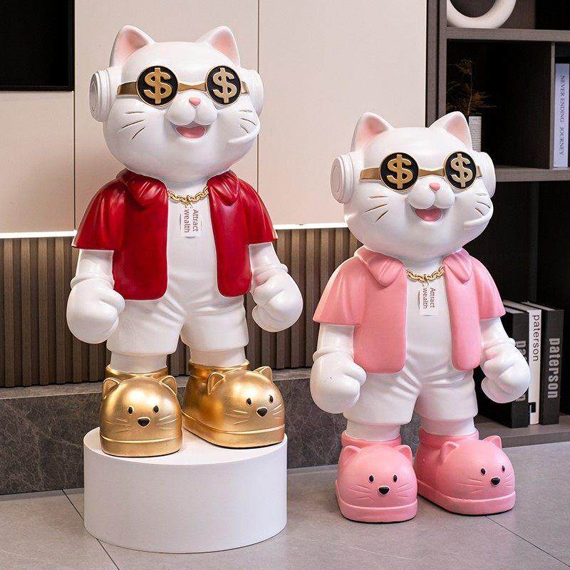 带来财富和宝藏猫2025新的客厅装饰落地灯豪华家庭入口搬家新家开