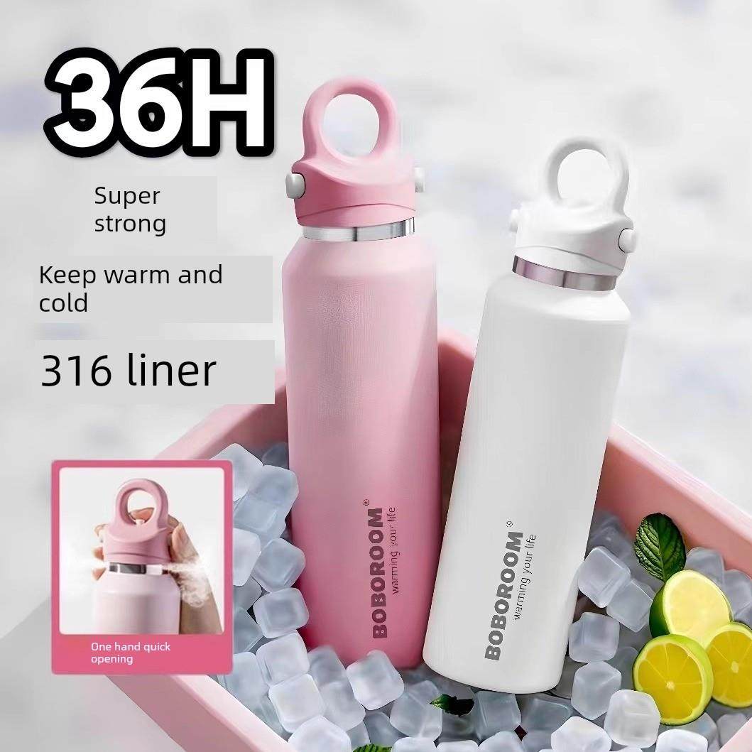 采购产品女孩的高看保温杯，单手，在几秒钟内打开，夏季冷杯，无