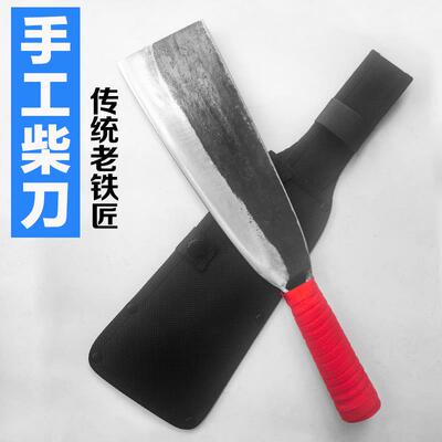 劈柴刀户外农用老式开路直刀手工锻打砍柴刀大山野营伐木竹砍树刀
