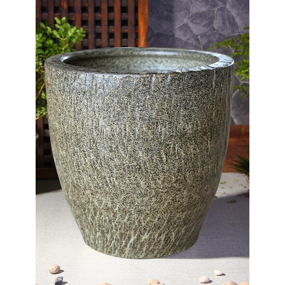 景德镇陶瓷金鱼缸水培碗莲睡莲乌龟缸锦鲤缸庭院摆件大水缸加高款