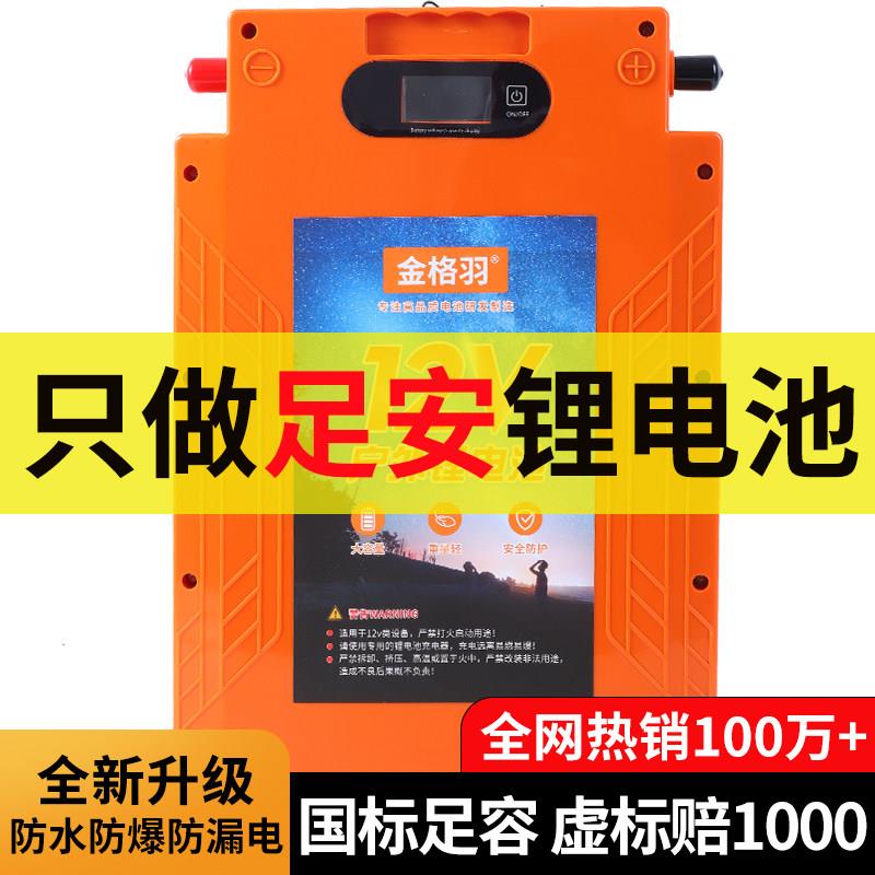 新型12V大容量锂电池正品100安伏动力三元80AH聚合物磷酸铁锂电瓶