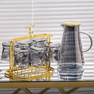 水杯家用客厅喝水杯子家庭待客高级感颜值茶杯水具 北欧玻璃杯套装