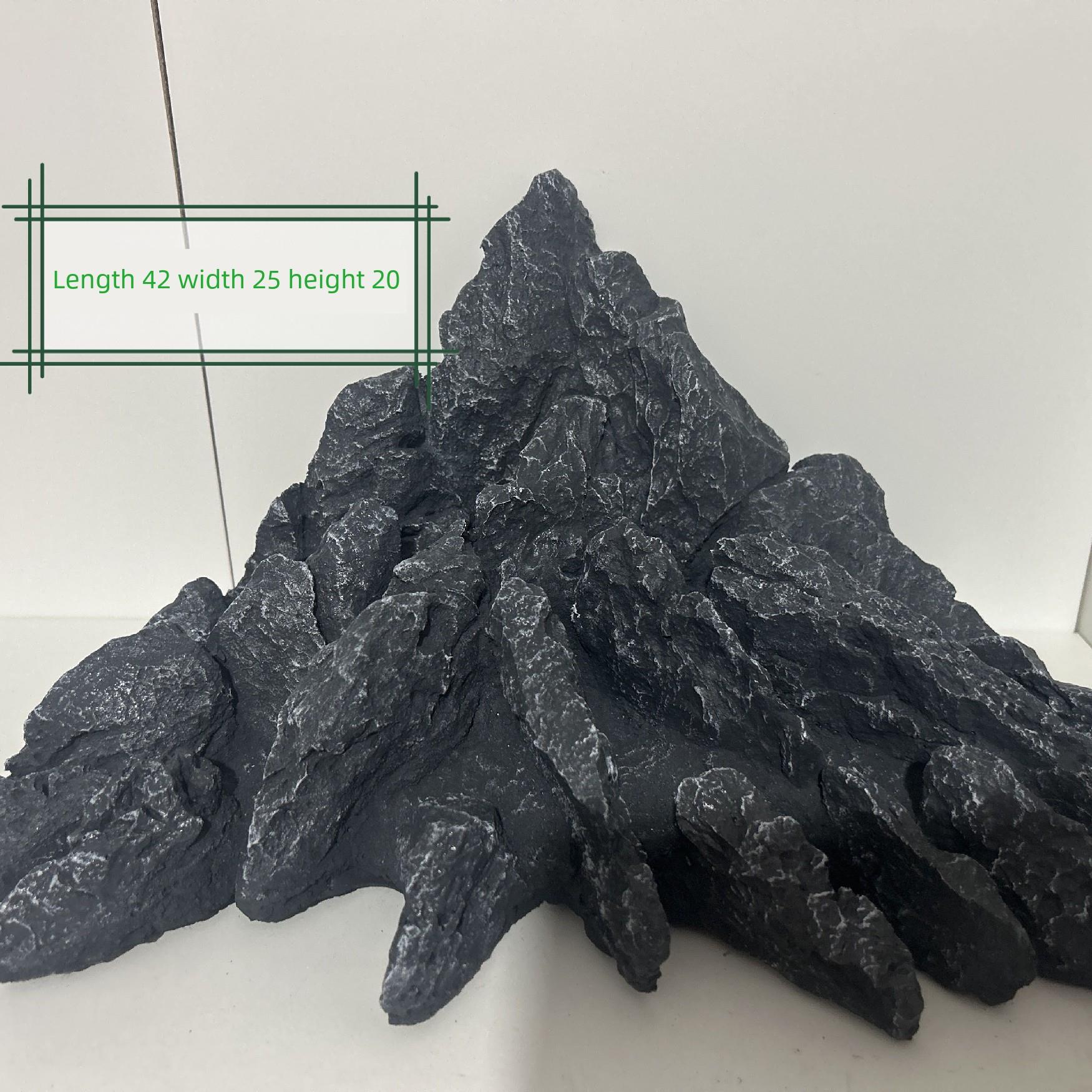 鱼缸造景石雪山装饰摆件骨架水草缸原生缸灵魂山谷假山剑池微景观