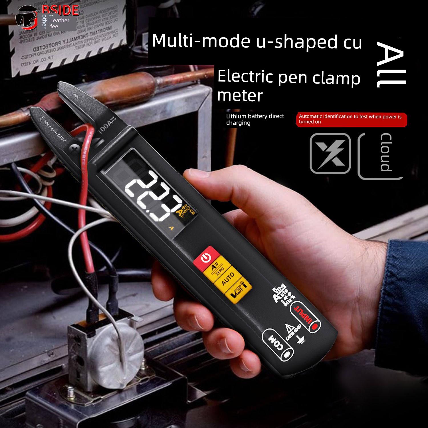 (厂家直销)交直流电流钳形电流电笔表数字高精度多功能智能