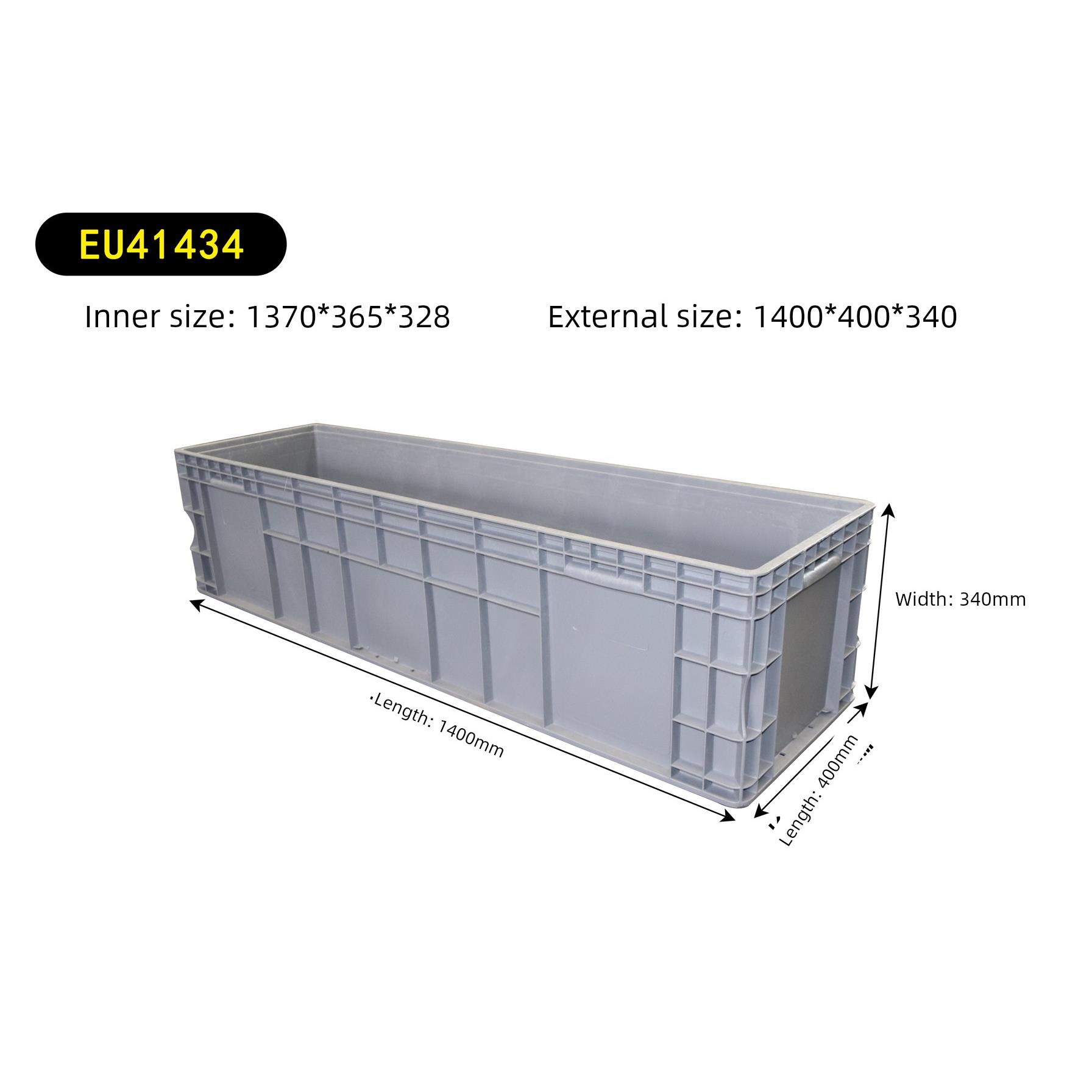 EU41434周转箱塑料物流运输筐长方形加厚工业收纳盒养龟养殖盆