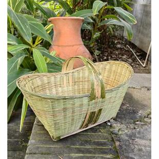 竹编老式菜篮子手工提篮售货提篮大提篮竹提篮储物四川竹编提篮