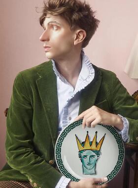 意大利Ginori 1735海神之旅盘陶瓷装饰摆饰碟客厅卧室背景墙挂盘