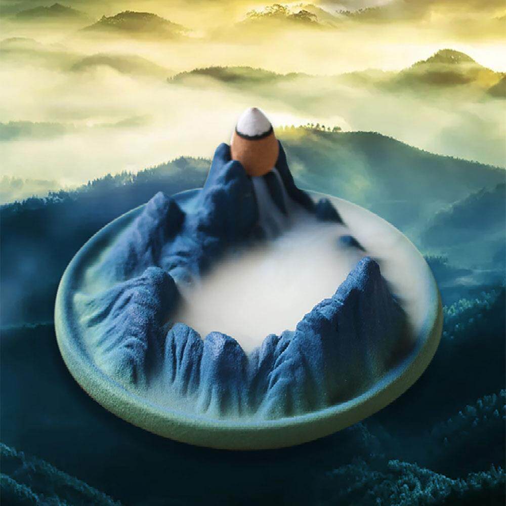 千里江山回流香炉硅胶模具家用檀香沉香室内香盘装饰模具