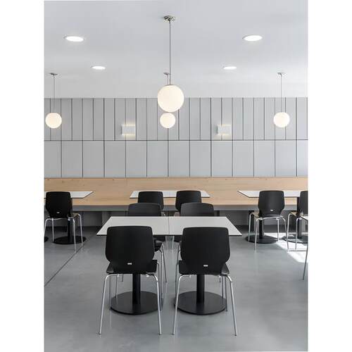 高档食堂餐桌椅职工公司员工工厂学校四人六人连体岩板餐桌椅组合