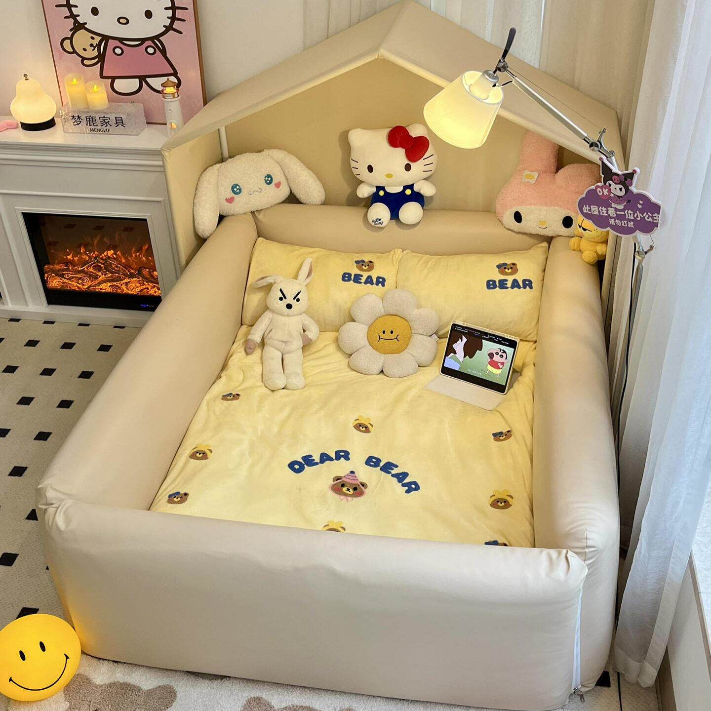 梦鹿树屋床拼接帐篷床围男女孩围栏防护栏婴儿床防撞拼接儿童床