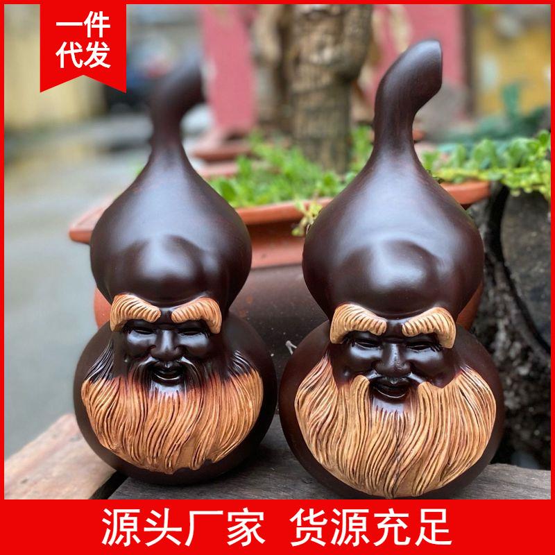 仙游木雕摆件黑檀寿星木雕摆件直播货源木雕/根雕万象阁