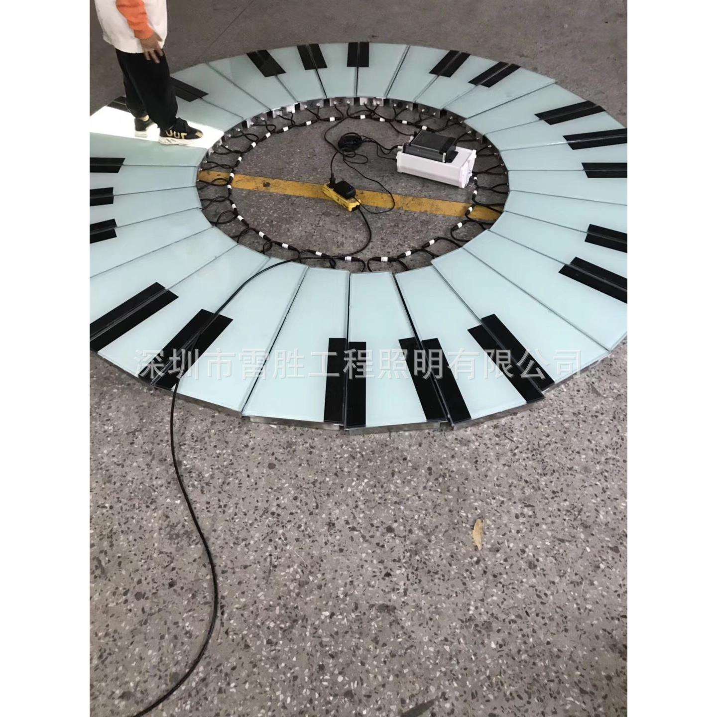 LED钢琴地砖灯 圆形彩色跑 方形地板灯 长条形地埋灯 深渊灯