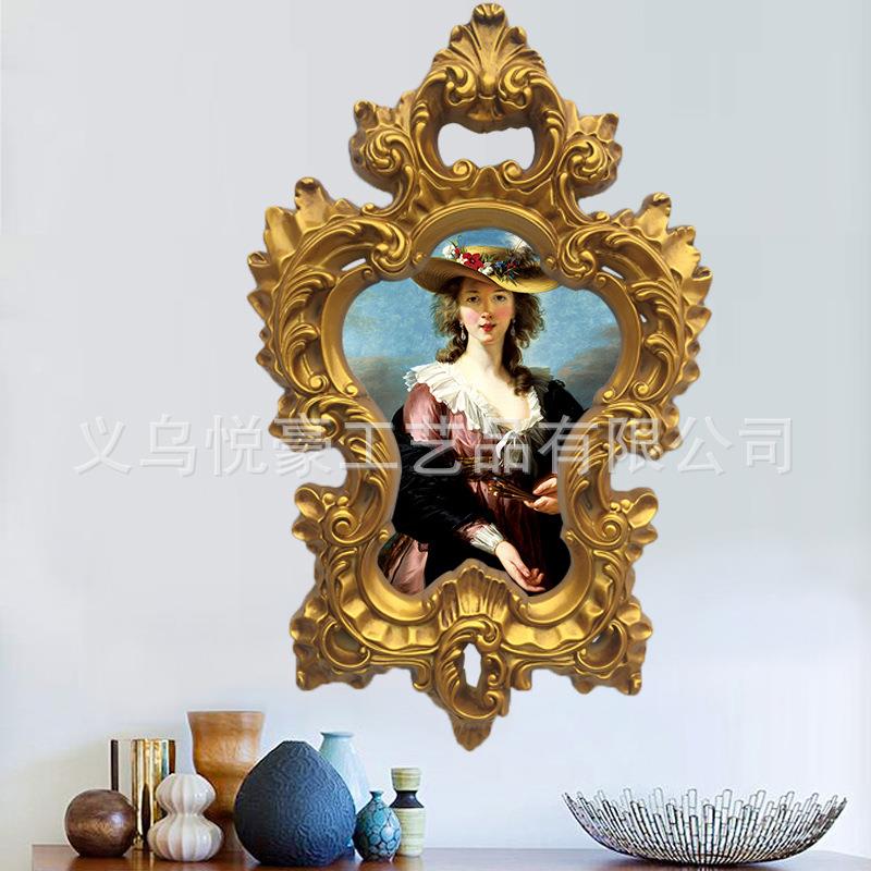 欧式创意客厅餐厅背景挂饰画框电视墙壁挂件 油画框 玄关装饰镜框