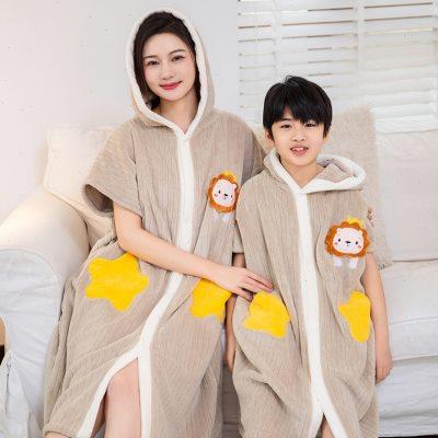 儿童浴巾斗篷浴袍女孩可穿式游泳比全棉吸水夏季家用男孩2024新款