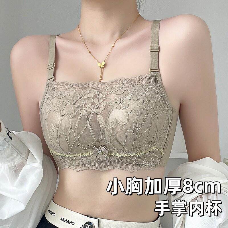 抹胸内衣女小胸聚拢加厚8cm手掌内杯不空杯防走光裹胸超厚文胸罩a