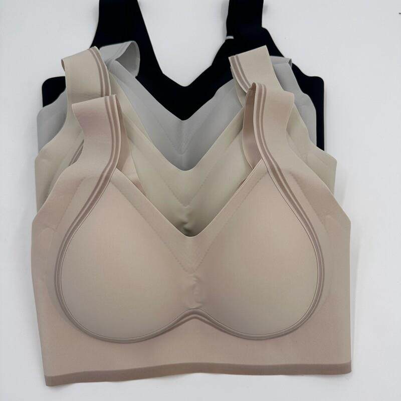 健康佰分佰6828普提拉乳胶聚拢收副乳无钢圈无痕运动文胸美背内衣