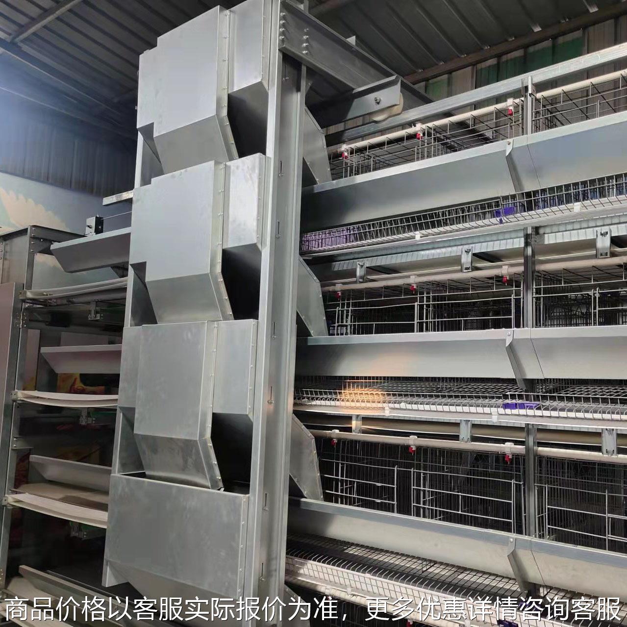 河南厂家畜牧养殖机械设备 五层层叠蛋鸡笼 全自动捡蛋机