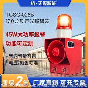 025工业级大功率声光报警器130分贝大音量防水防尘65 天冠
