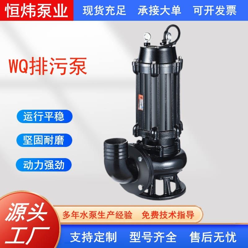 WQ潜水排污泵无堵塞污水提升泵工地大口径排水泵不锈钢防爆潜污泵