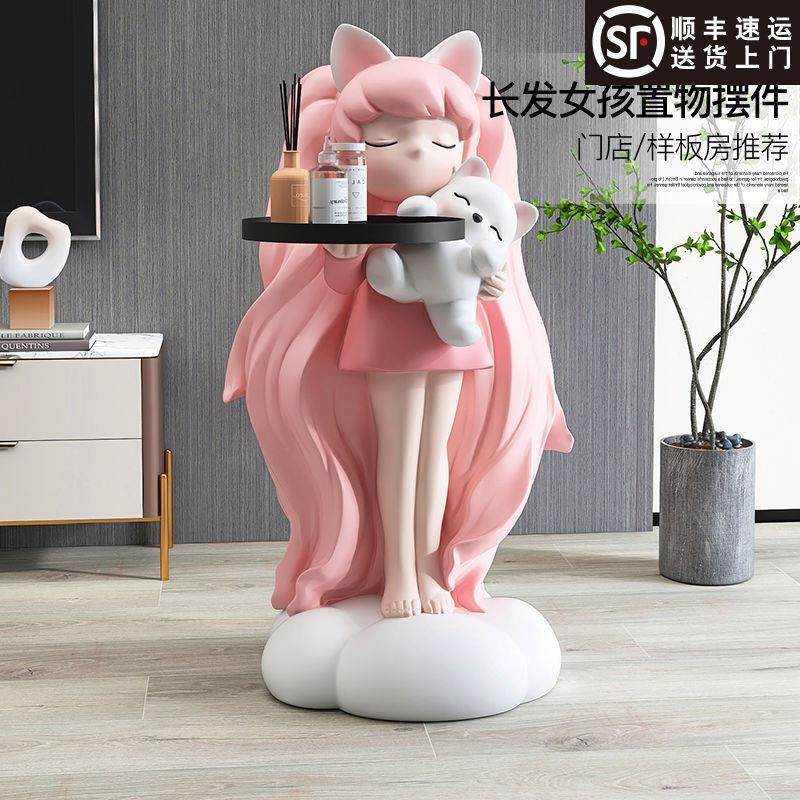 棕榈树大型女孩客厅落地摆件家居饰品电视柜玄关雕塑乔迁新居礼物