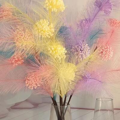 70cm手工弯曲人造花芦苇菊花装饰客厅装饰花桌装饰插花花束