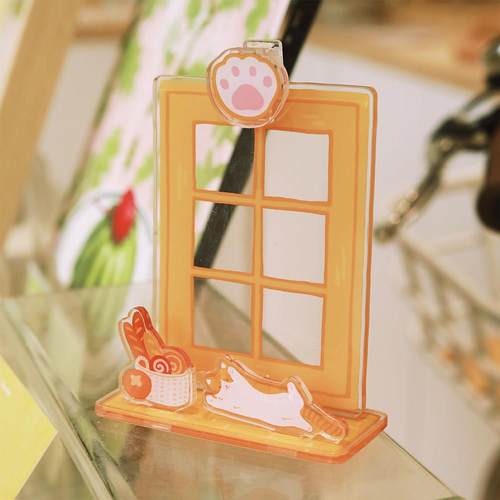 动物园丙烯酸笔记持有人照片持有人猫办公室办公桌装饰装饰品手绘