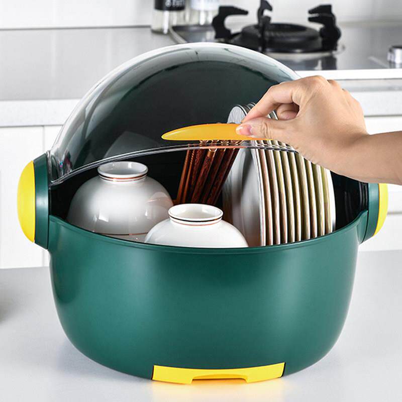 餐具碗筷收纳盒碗碟置物架家用台面沥水碗架碗盘柜用品大全带盖子