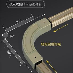 .厂家定制加厚白色铝合金窗帘轨道特厚静音顺滑玫瑰金滑轨双轨滑