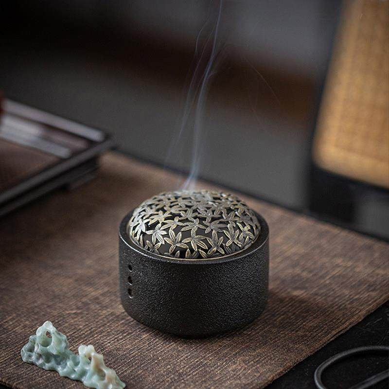 古典陶瓷盘香薰香炉家用室内檀香炉沉香卧室焚香薰炉创意书桌摆件,家居饰品,香薰炉,淘宝优惠券,粉丝福利购,淘宝优惠卷