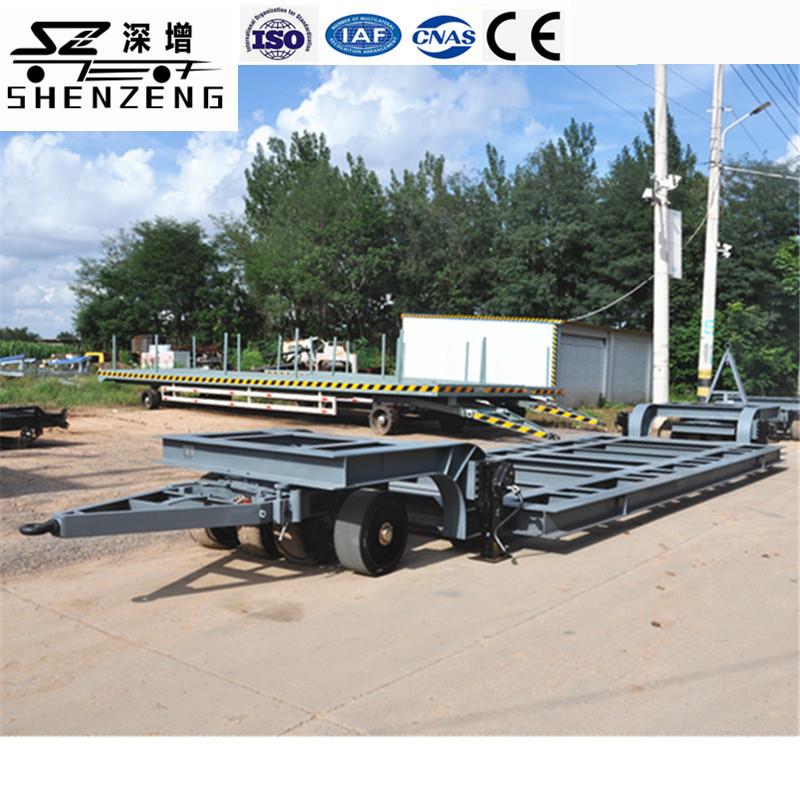 20吨双向牵引下沉式可移动平板运输拖车骨架式下沉超低平板拖车