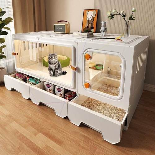 猫别墅带厕所抽屉式一体猫笼子家用室内一室一卫一厅小户型不占地