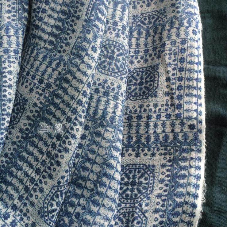 苎麻印花壹旧袍子衬衫面料几何图案夏季薄料数码喷绘连衣裙布料女,居家布艺,海绵垫/布料/面料/手工diy,淘宝优惠券,粉丝福利购,淘宝优惠卷