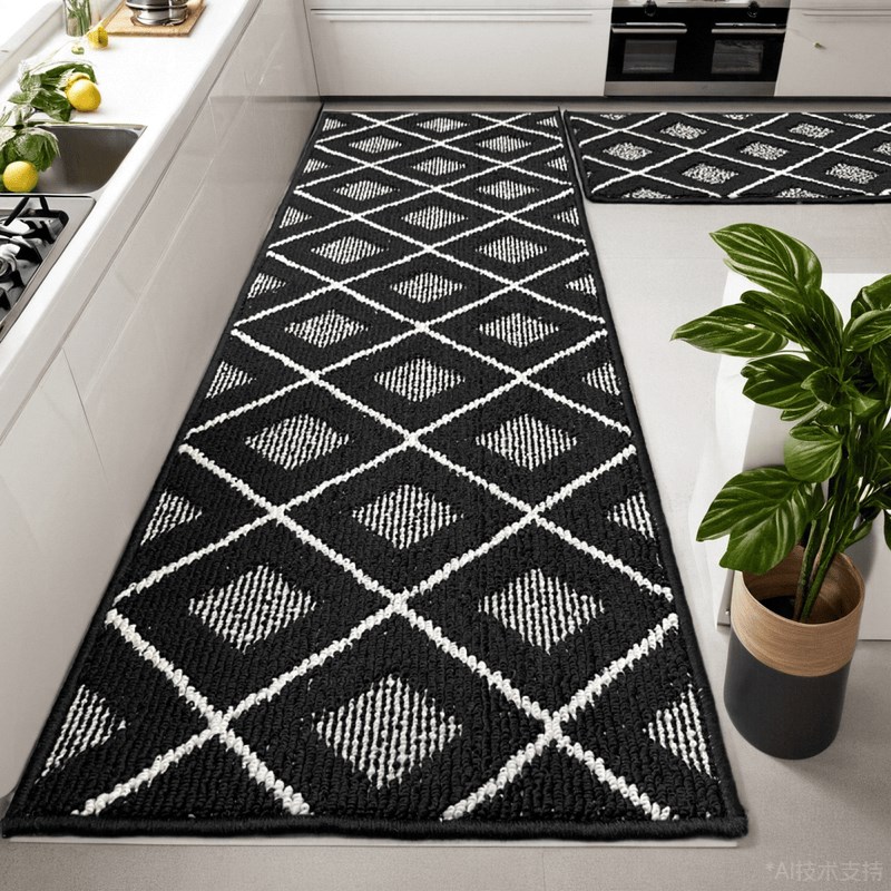 厨房地垫防滑垫可机洗吸水吸油防污防摔防潮长条垫子耐脏家用脚垫