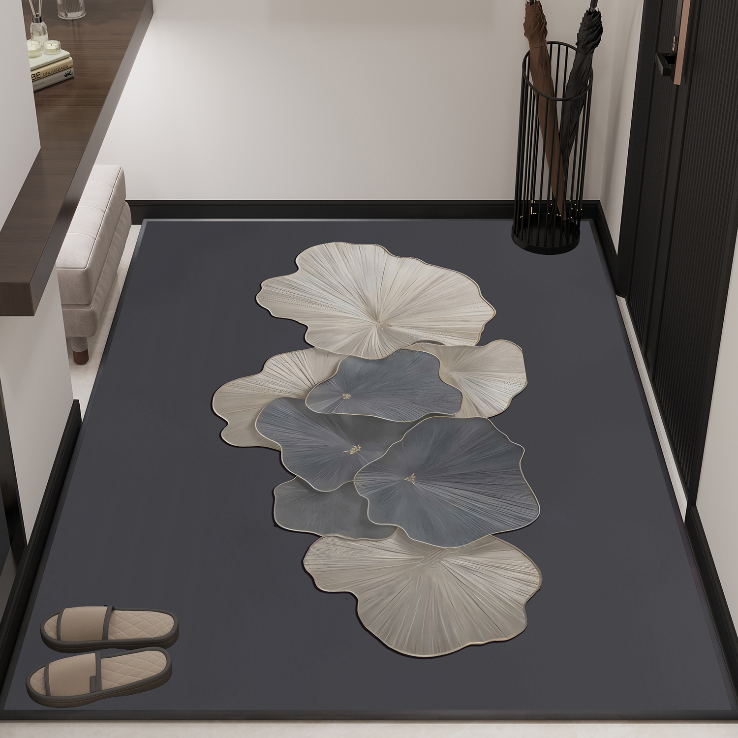 现代轻奢入d户门地垫进门门垫可裁剪大门口垫子防滑高级感玄关脚