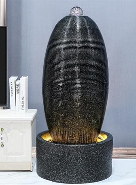 简约喷泉流水家居景观装饰客厅加湿器玄关办公室鱼缸假山落地摆件