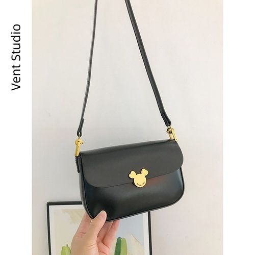 气质感锁扣单肩腋下包包女2024新款牛皮小方包时尚百搭手机斜挎包