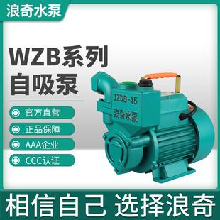 浪奇WZB增压泵家用全自动自来水加压泵220V小型管道泵水塔自吸泵