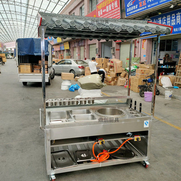 现货多功能牛杂车煤气摆地摊专用电热汤粉牛杂车麻辣烫商用小吃车