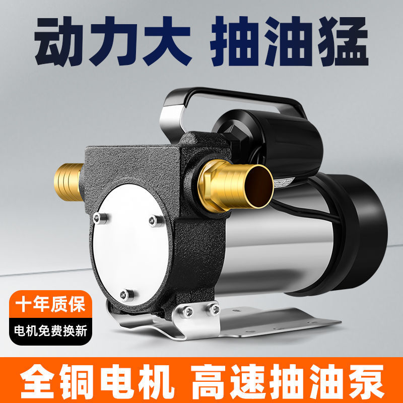 电动抽油泵正反转抽油器12V24V220V自动启停柴油泵加油神器抽水泵
