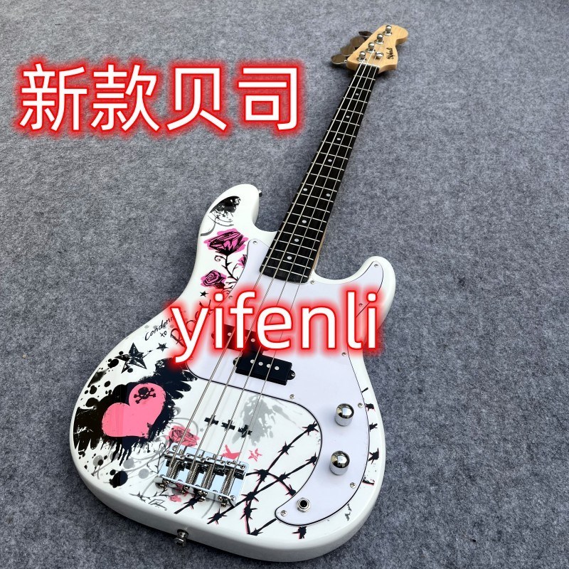 新款电贝斯PB四弦电贝司初F学演出贝斯套装多色可选
