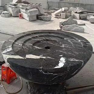 石雕流水钵庭院园林石钵石盆鱼缸喷泉日式景观鱼池喷水池青石水钵