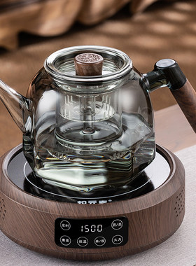 玻璃煮茶壶中式围炉煮茶器电陶炉套装耐热家用R新款蒸茶壶养生茶