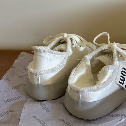 林先叁 厚底德训鞋女鞋2024新款一脚蹬小白鞋女夏季薄款透气板鞋