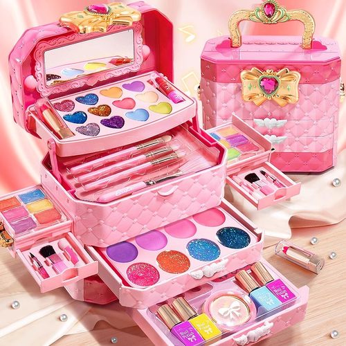 2024爆款儿童化妆玩具女孩子小女童生日礼物公主化妆包6岁5过家家